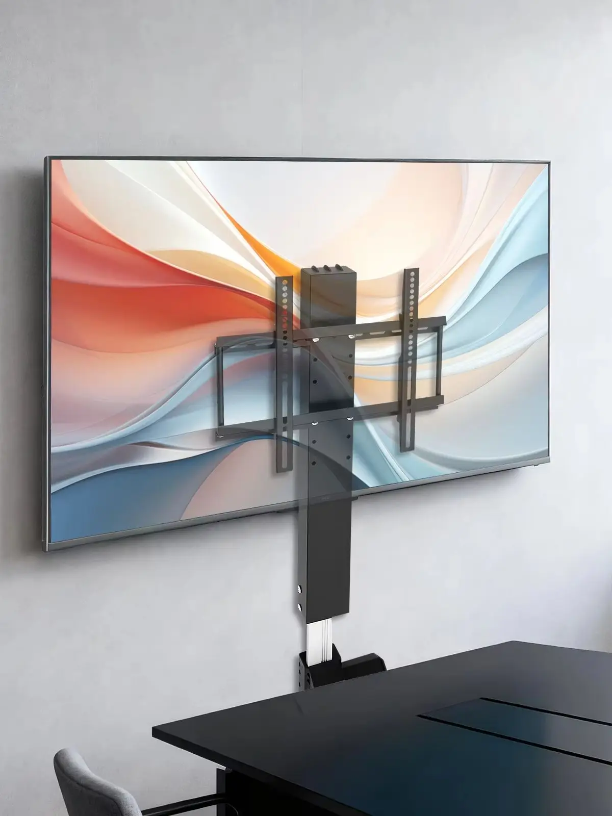 Motorisierter TV-Liftständer 26-57 Zoll, höhenverstellbar 38,6-66,1 Zoll, elektrische TV-Halterung, 110 lbs Tragkraft mit Fernbedienung