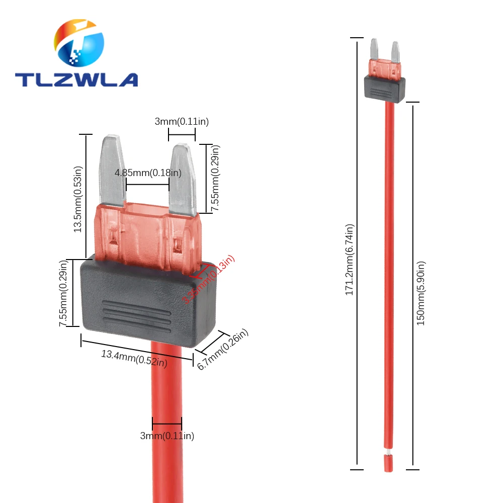 12V 3A 5A 10A 15A 20A Car Fuse Holder Add-a-circuit TAP Adapter Mini ATM APM Blade MINI Simple Safety Device