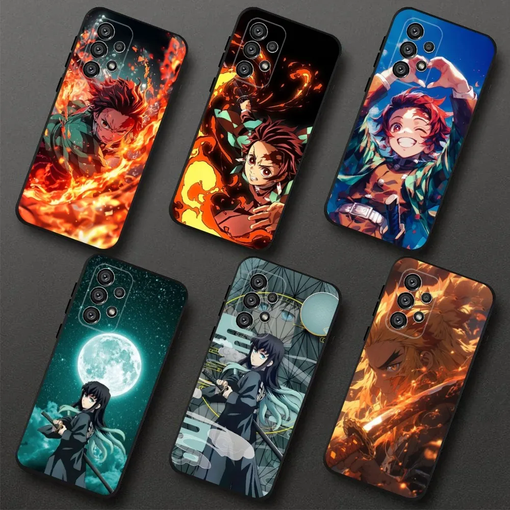 

D-Demon S-Slayer Anime Phone Case For Samsung Galaxy A20,A21s,A22,A31,A32,A52,A53,A72,73,A80,A91 Soft Black Cover