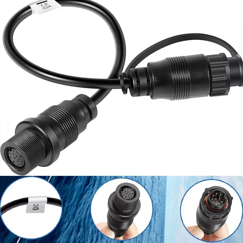 MX Replacement for 1852079 DSC (Dual Spectrum Chirp) Adapter Cable/MKR-DSC-16 Lowrance 9-PIN Adapter Cable for 2D Sonar only