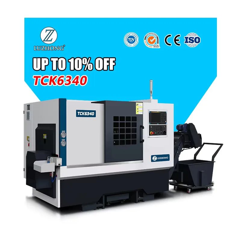 Taiwan Ear Slant Bed CNC Lathes With Live Power Tools TCK6340