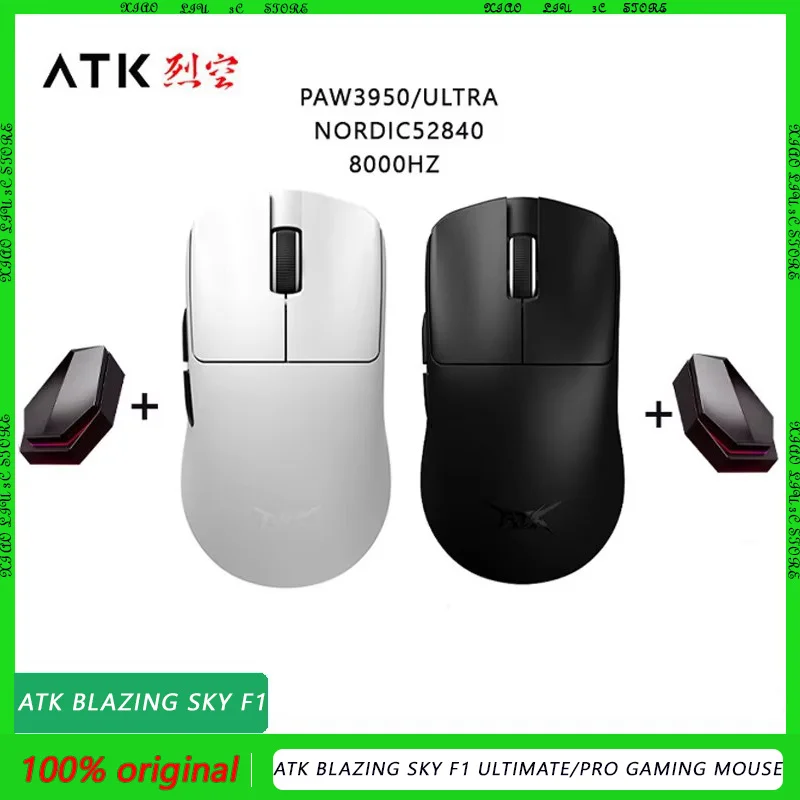 ATK Blazing Sky F1 Ultimate/pro Gaming Mouse PAW3950 8000Hz Nordic52840 Dual Mode Wireless Ultra Lightweight Esport Fps mouse