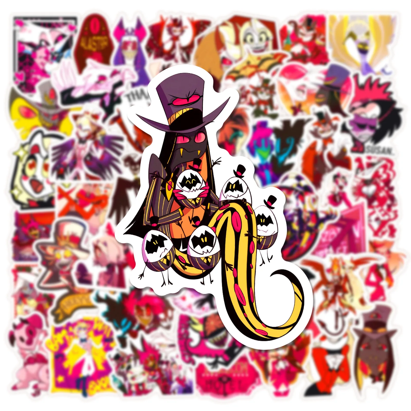 10/50PCS Cartoon Animation Hazbin-Hotel Stickers Personalized Creative DIYPhone Case Helmet Motorcycle Helmet Waterproof Decal