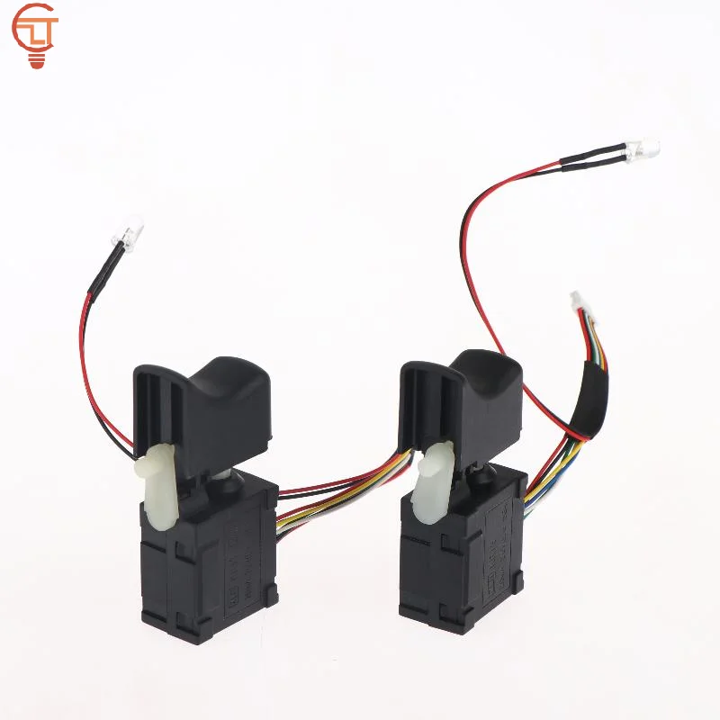 1Pcs Cordless Drill Speed Control Brushless Push Button Trigger Electric Drill Switch With Small Light Power Tool Parts