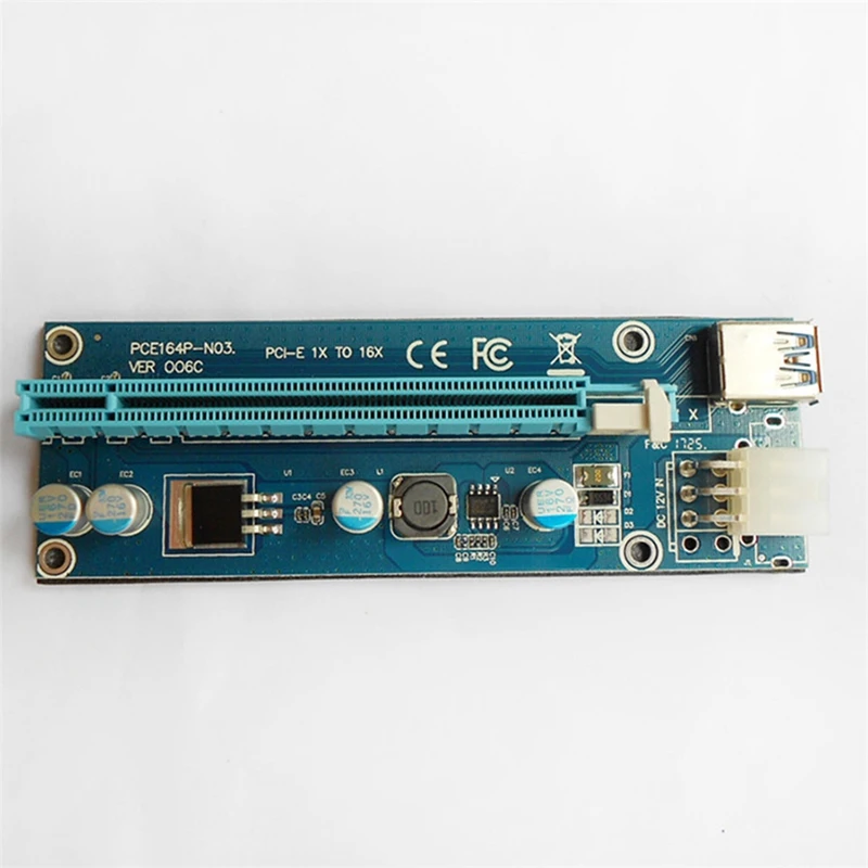 VER006C 60ซม PCI 006C ไรเซอร์การ์ด PCI Express PCIe อะแดปเตอร์1X กับ16X USB สาย3.0 SATA เพื่อ6Pin พลังงานสำหรับคนงานเหมือง