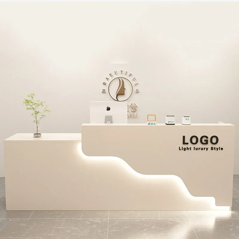 Durable Adjustable Reception Desk Movable Ergonomic Reception Counter Nordic Luxury Rezeptionstheke Office Furniture