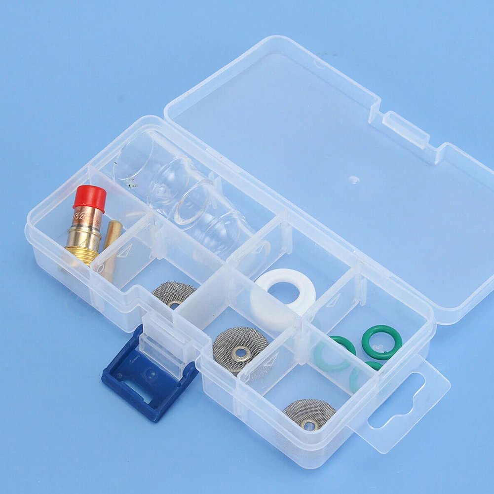 

TIG Welding Torches Kit 3/32-inch Gas Lens 12-gauge 2.4mm Chuck Kit Replacement For WP-17 18 26 Type Welding Torches Parts