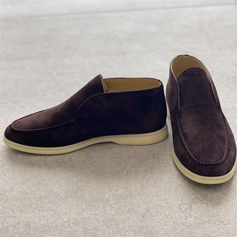 Top-quality Loafers Flat Shoes Men Penny formal Casual Runway Leather Shoes Ladies Slip on Open Suede Walk Shoes for Man