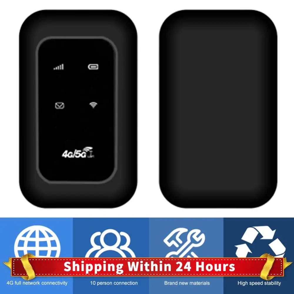 Portable WiFi Mobile Hotspot with SIM Card Slot High Speed 4G LTE Mobile WiFi Hotspot for RV Travel Vacation Camping Remote Area