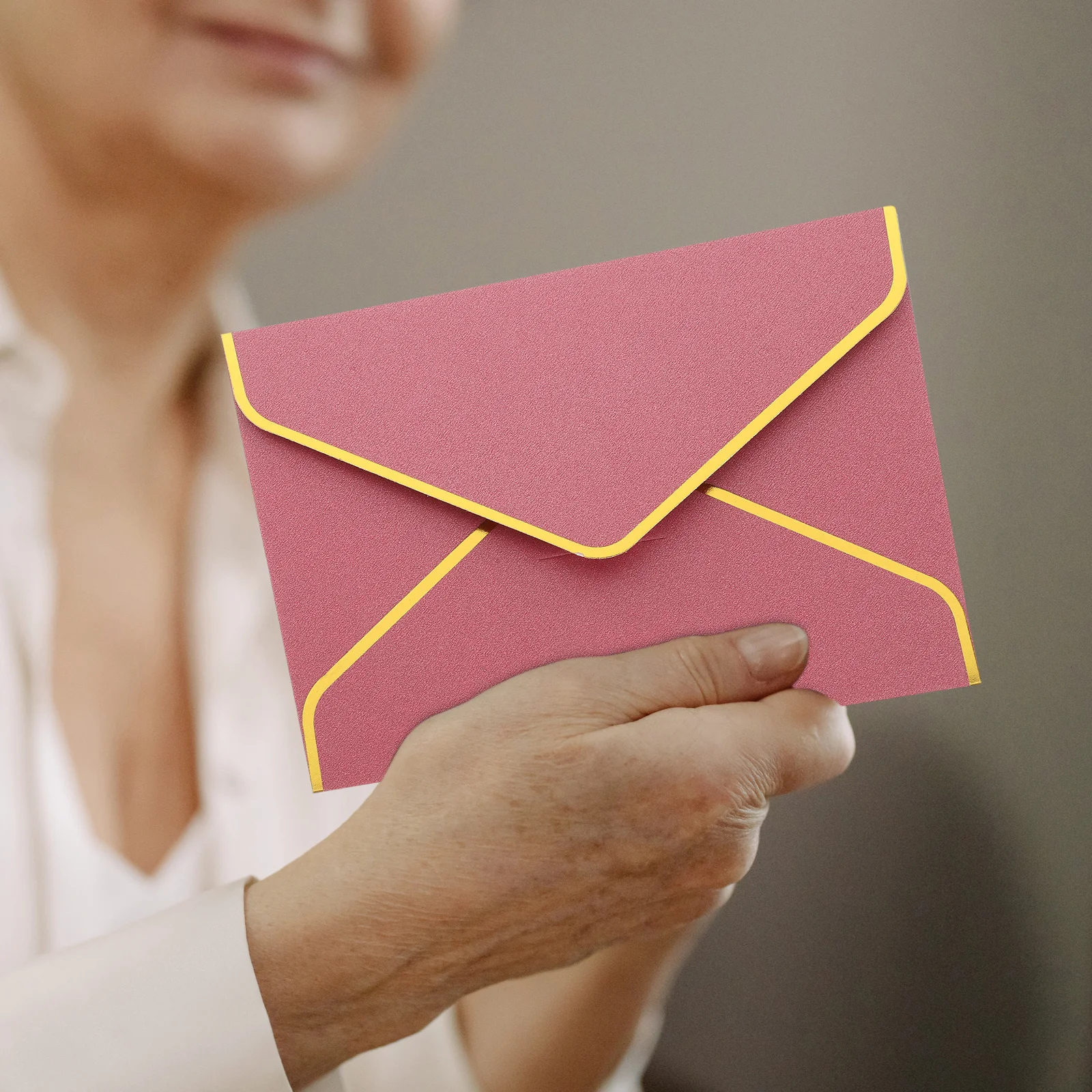 

6Pcs Retro Gold Foil Envelopes Blank Envelopes for Invitations Wedding Birthday Valentines Day Vintage Envelope