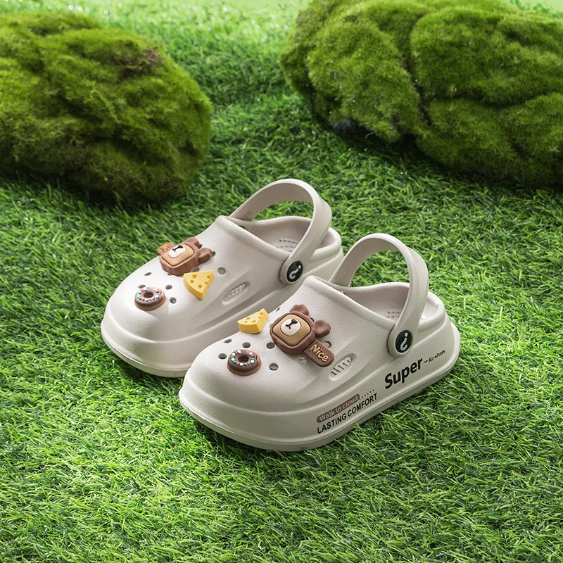 

2026 Summer Kids Closed Toe Slippers Cartoon Clogs Soft Sole Non-slip Baby Sandals For Boys Girls Wholesale