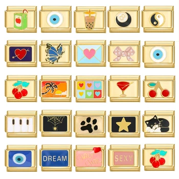 강아지용 개 체인 칼라, 쿠바 링크, 18K 스테인레스 스틸 금속, 15mm 골드 실버, 소형, 중형, 대형, 1 개