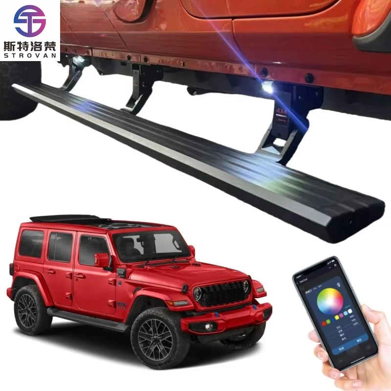 

STLF CLRAK 2016 2018 2022 Wrangler JL JK 4 Doors Automatic Retractable Electric Side Steps Powered Running Boards
