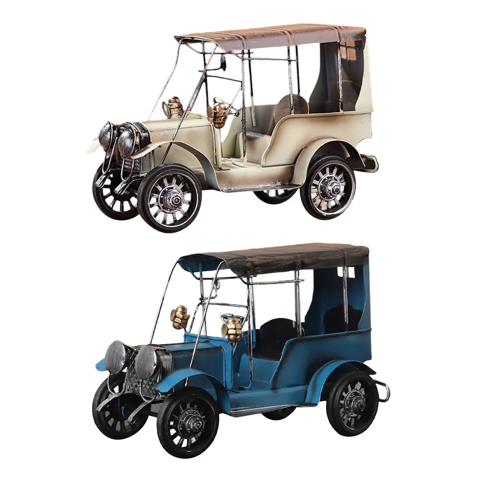 Classic Car Model Collectible Retro Creative Multipurpose Car Statue Desktop Ornament Collectible Vehicles Miniature Sculpture