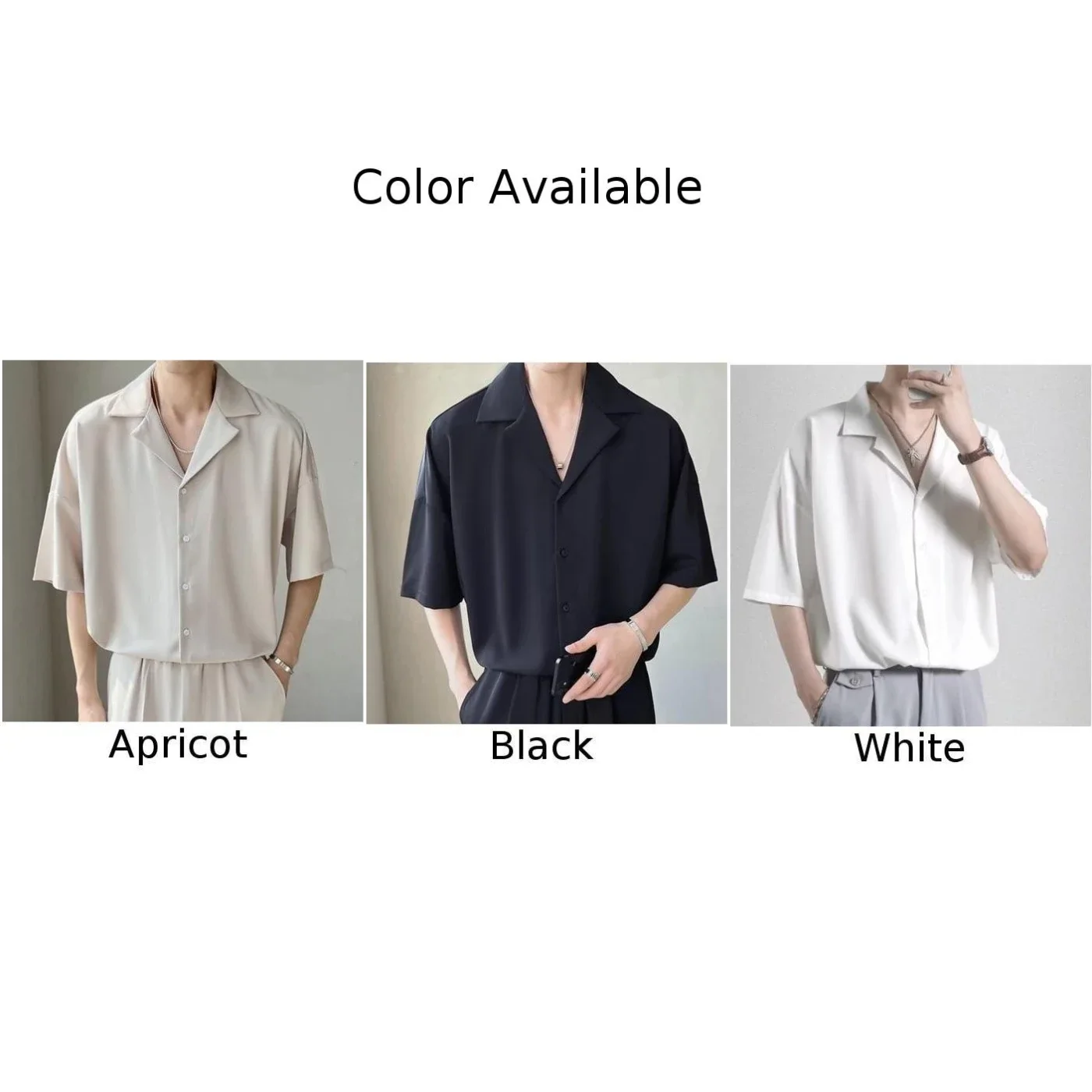 2024 Summer Fashion Mens Shirt Youth Popular Cuba Collar Elbow Sleeve Tops Beach Wear Tshirt Hawaiian Short Sleeve Male Clothes