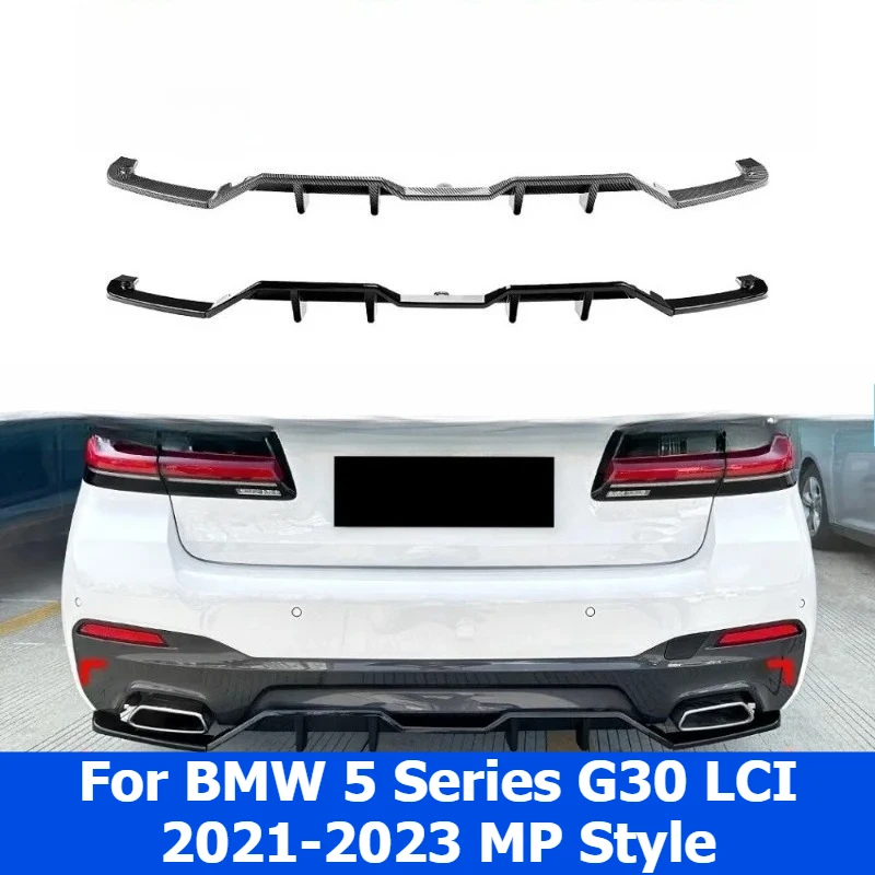 

For BMW 5 Series G30 LCI 2021-2023 MP Style Rear Lip Spoiler Diffuser M Sport Rear Bumper Body Kit Tail Lip Car Modification