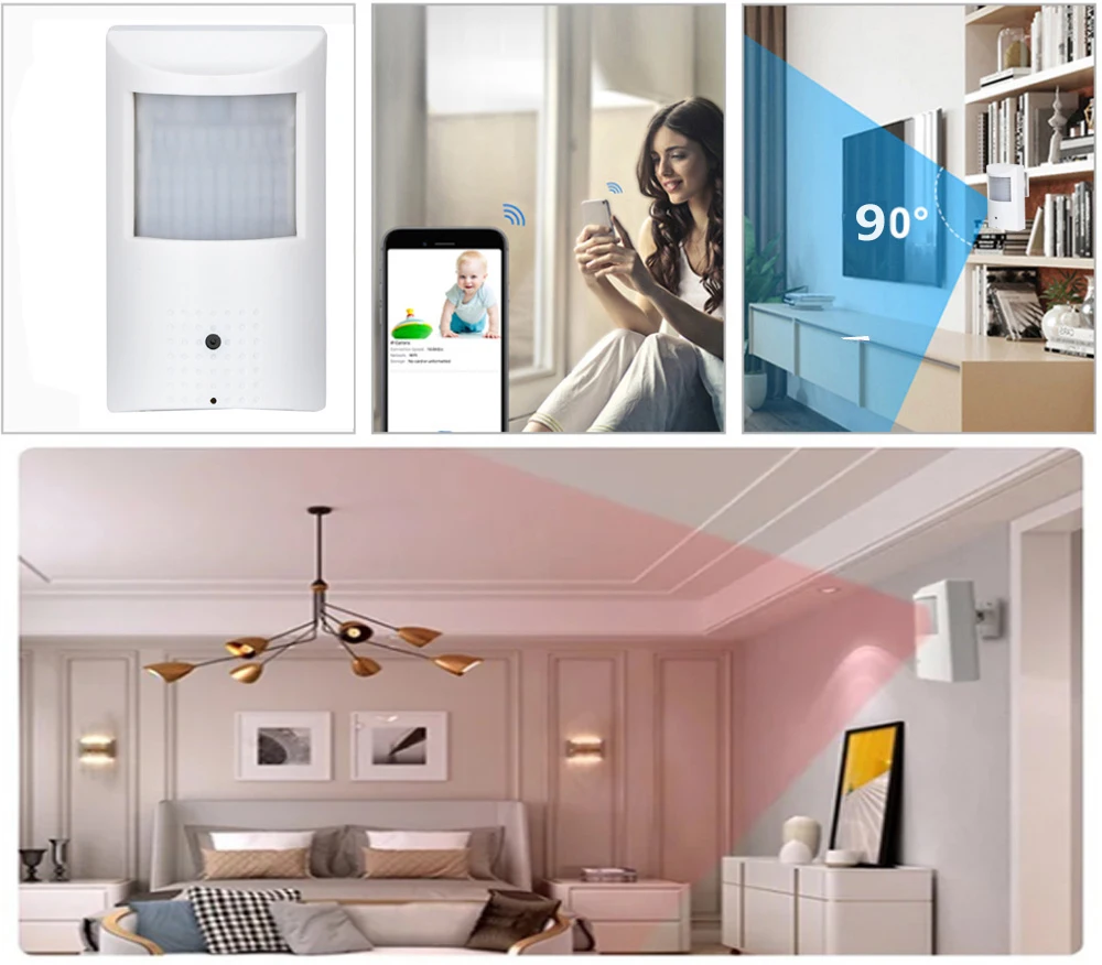 Tuya 6mp Mini wifi Camera IP 4MP PIR Style Indoor Onvif Built-in Audio TF Card Slot IPC Vision 48pcs 940nm IR LED Smart Security image 5