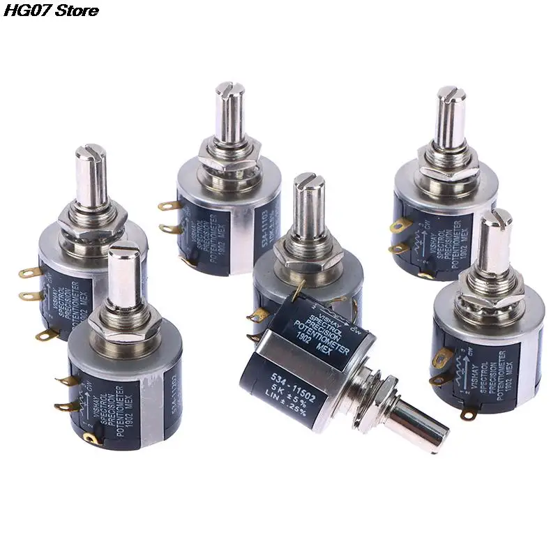 High Quality 1PCS 534-1-1 Spectorl Precision Coil Wire Wound Potentiometer 534 2w 100R 200R 500R 1K 2K 5K 10K 20K 50K 100k