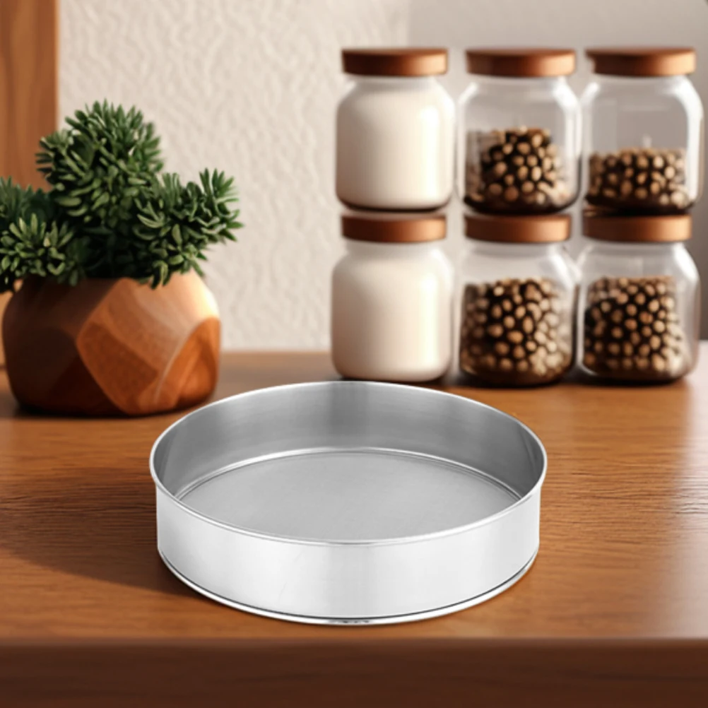

2pcs Stainless Steel Flour Sifter Fine Mesh Baking Sieve For Sifting Flour Sugar Dry Ingredients Kitchen Baking Tool Mesh Sieve