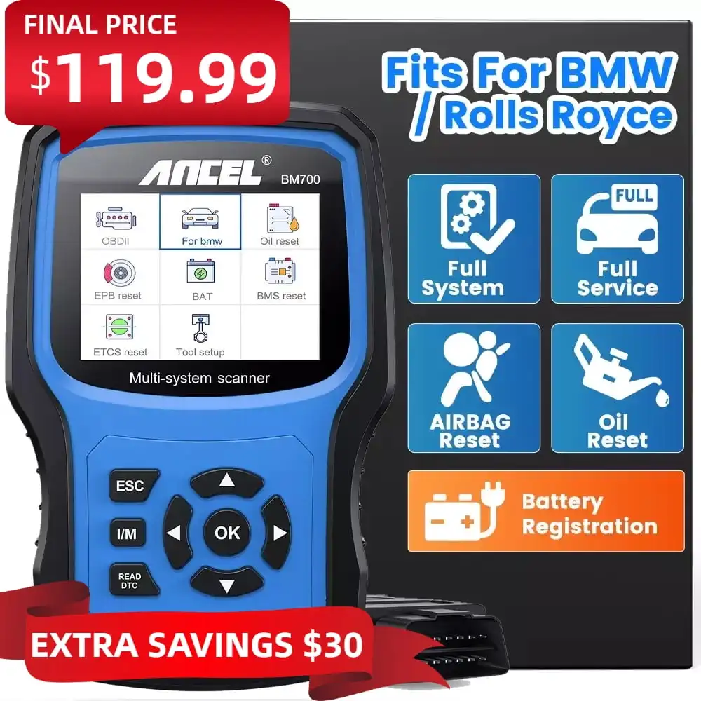 BMW Scanner Automotive Scanner Full System Diagnostic Tool Full Reset Services Fits for BMW Mini Rolls-Royce Car Code Reader OBD