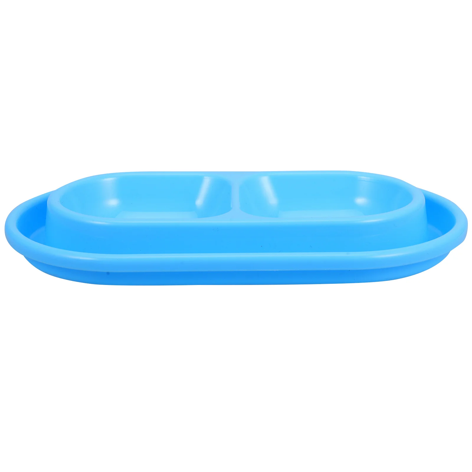 

Blue Double Cat Bowl Anti Ant Pet Feeder Station for Cats Small Dogs Food Water Dish Elevated Shallow Tray for Whisker Friendly