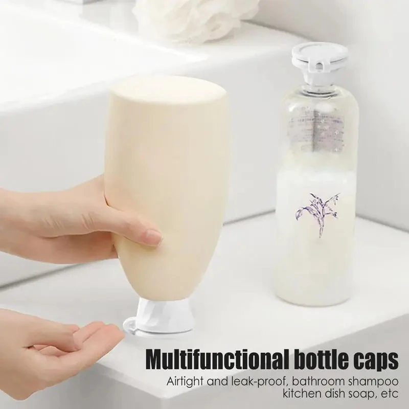 New Inverted Bottle Caps Inverted Caps Flipping Bottle Set 6Pcs 3 Sizes Adapters Transfer Connector Every Drop Out Of Lotions