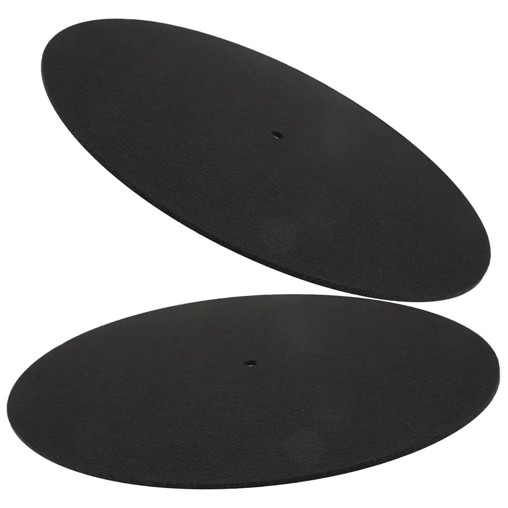 

2Pcs Vinyl Record Player Mat Felt Turntable Slipmat Anti-Shake Noise Reduction Protective Pad Disc Cushion for Vinyl Accessories