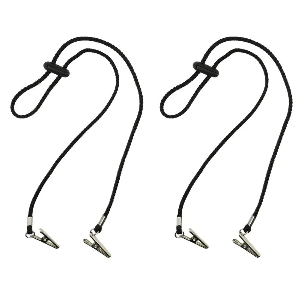 2 flexible Servietten clips klemmen Landyard Dinner Handtuch ketten halter Kordel schnur für Erwachsene Kinder