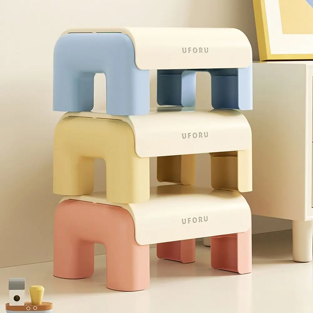 Sgabello ergonomico per cambio scarpe Sgabello piccolo per bambini antiscivolo impermeabile Sgabello da bagno addensato multifunzione
