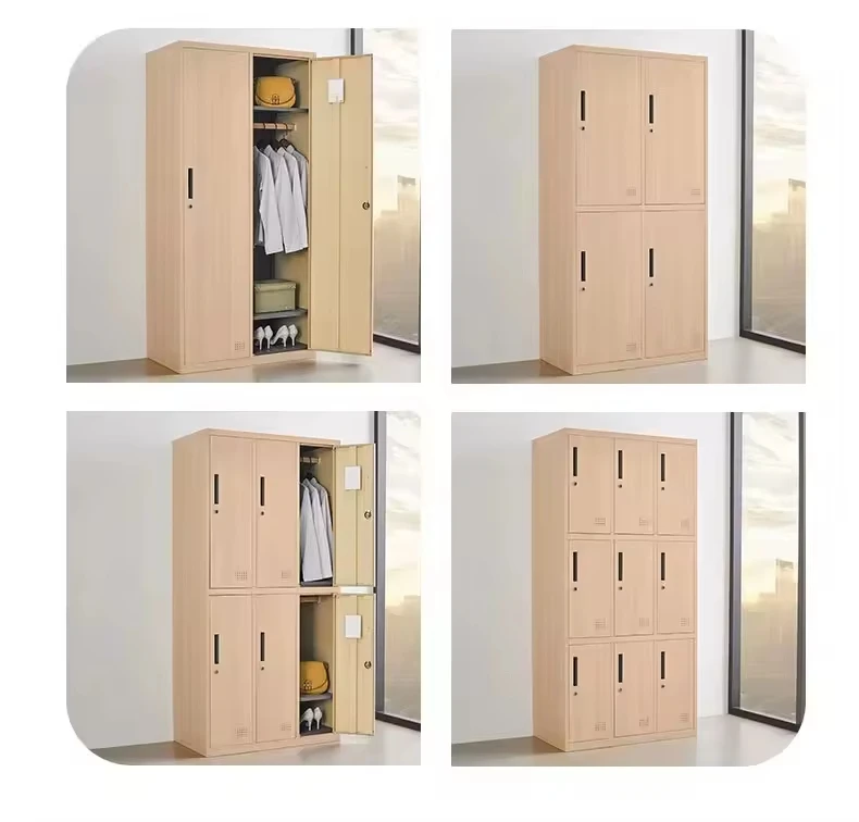 #hu High Quality Office Gym Changing Room Moisture Waterproof Multi Door Metal Storage Hanging Rod Assembled Steel Locker Cabine