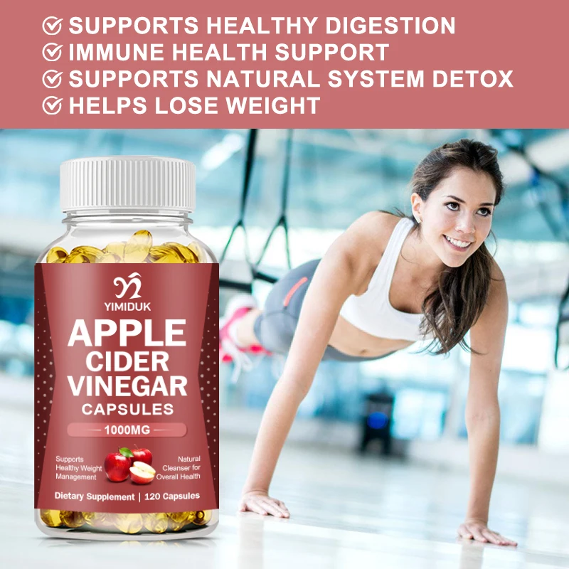 Apple Cider Vinegar Capsules Keto Helps Aid Digestion Supports Healthy Weight Loss Cleanses & Detoxifies Supports Water Balance