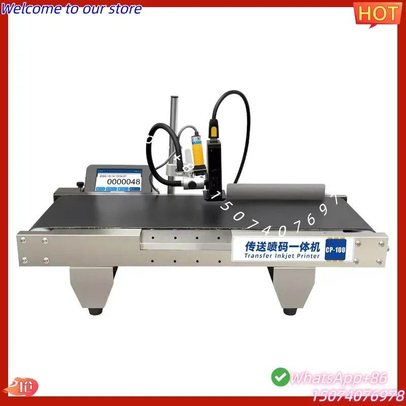 2026 Desktop Mini Tij Inkjet Printer Film & Foil Coding Machine High-Speed Automatic Plastic Bag Date Printing Conveyor Belt