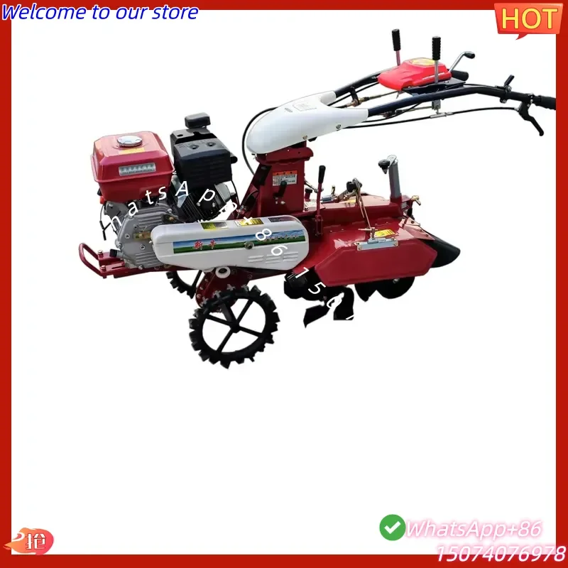 2026 177F 10HP Engine Rotary Tillage Mini Power Cultivator Ditching Machine Tiller Ditcher