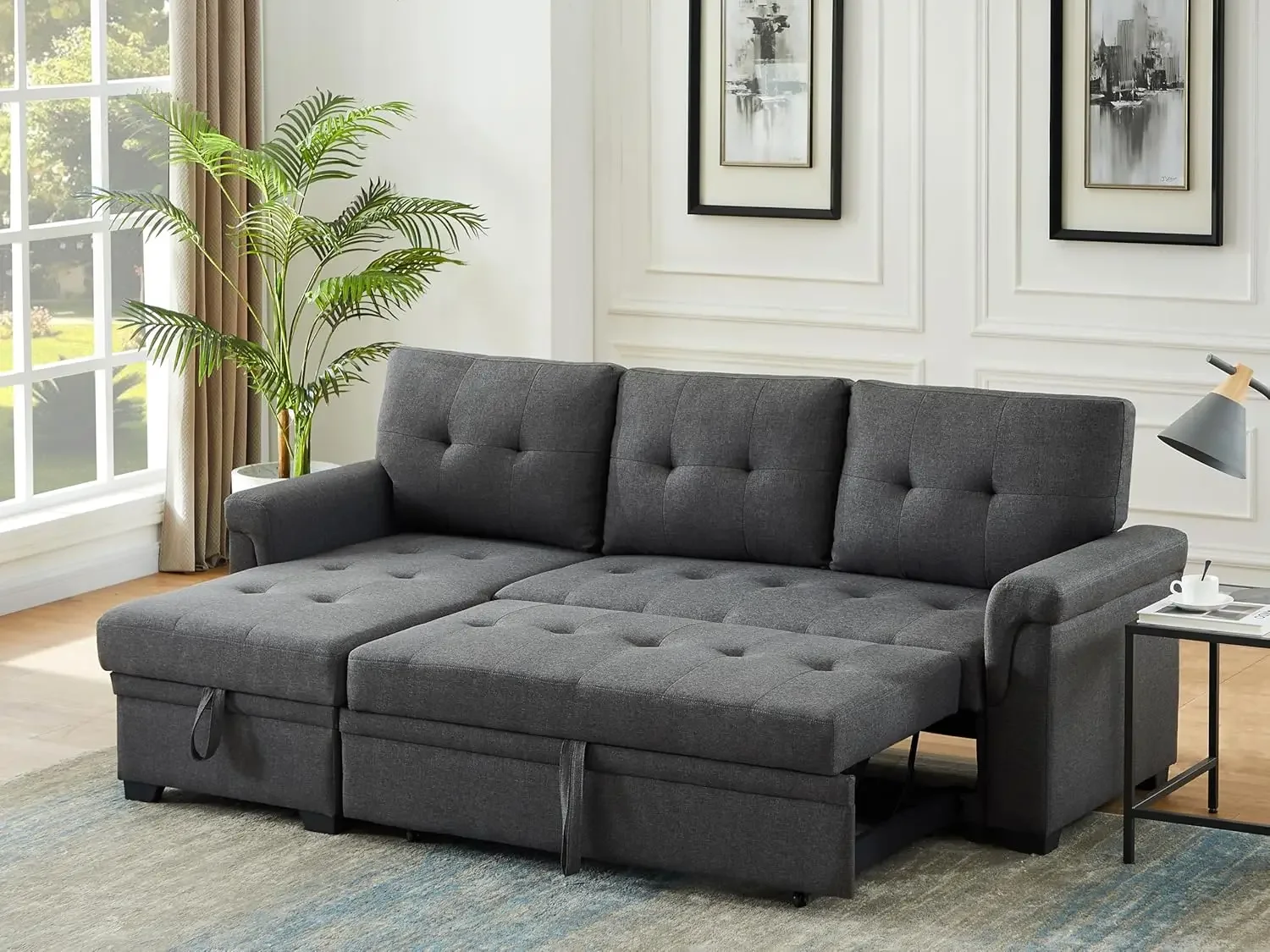 

Lucca Sectional Sleeper Sofa - Versatile Sleeper Couch & Sofa Bed with Storage - Comfortable Couch with Storage