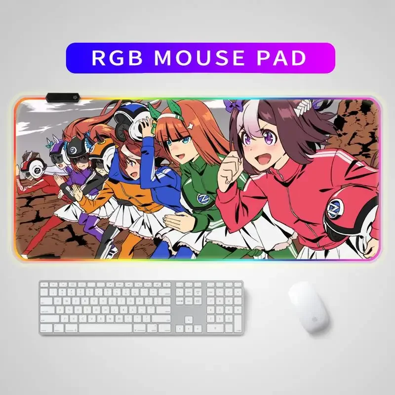 

Anime Umamusume: Pretty Derby Theme Otaku Large Mouse Pad Laptop PC Gaming Mice Mat Desk Keyboard Mat Anti-Slip RGB Playmat