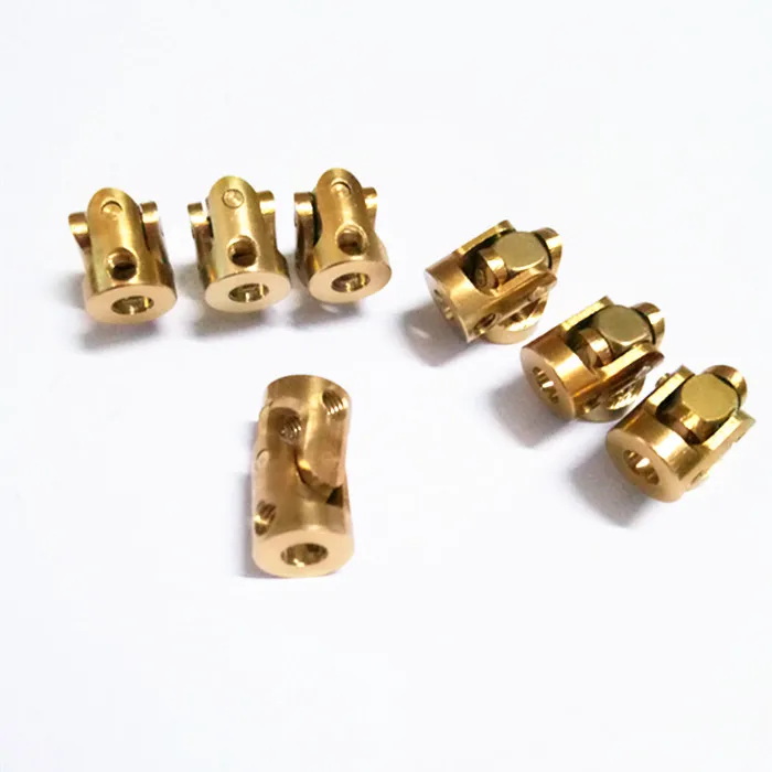 Mini Coupling Brass Universal Joint 3mm X 3mm Diameter 7mm Length 13mm Model Ship Coupler Gimbal