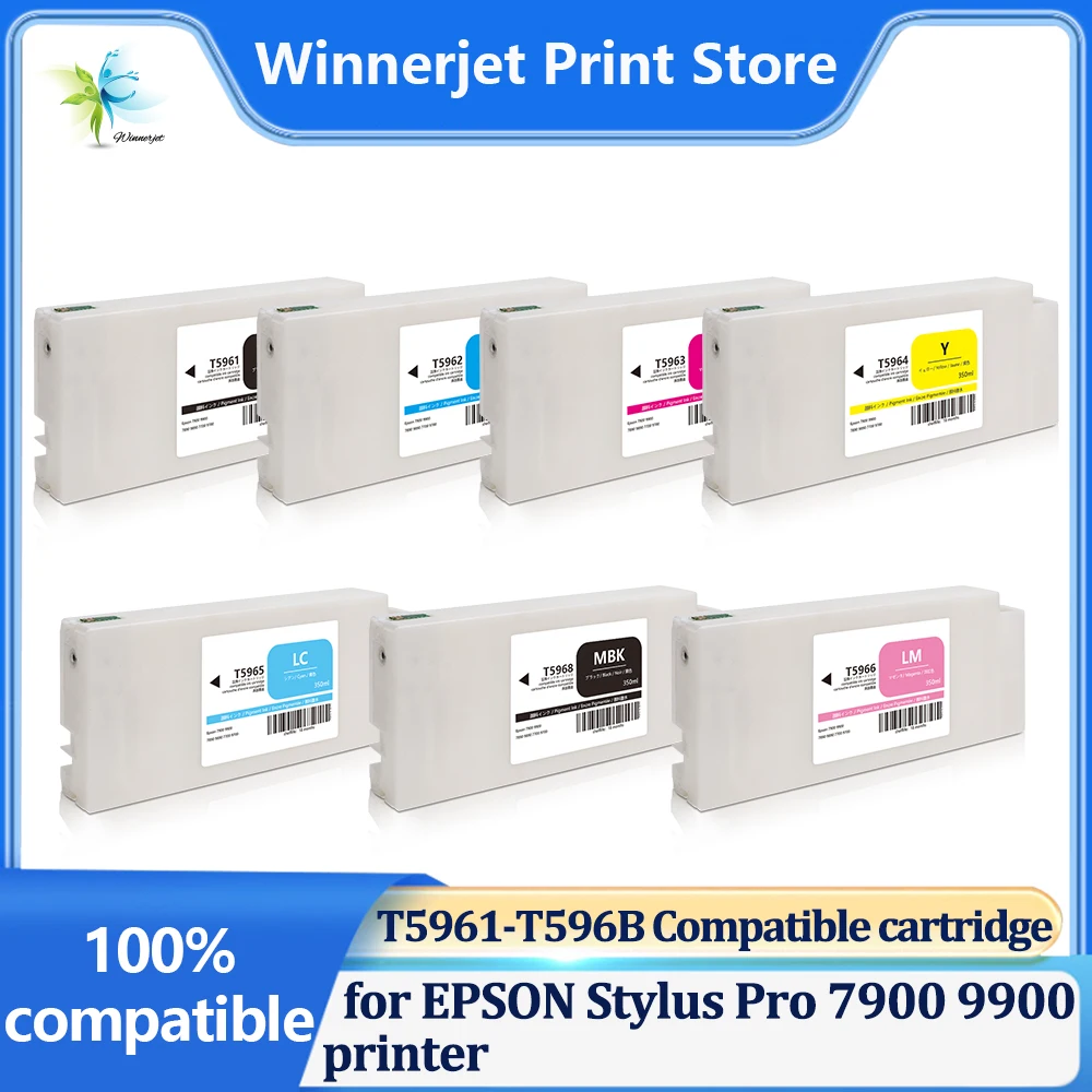 

T5961-T596B 350ml Compatible ink cartridge With Pigment ink With chip for EPSON Stylus Pro 7900 9900 printer