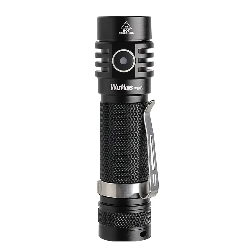 Wurkkos-LED懐中電灯wk03LED,18650トーチ,1800ルーメン,ライト,USB