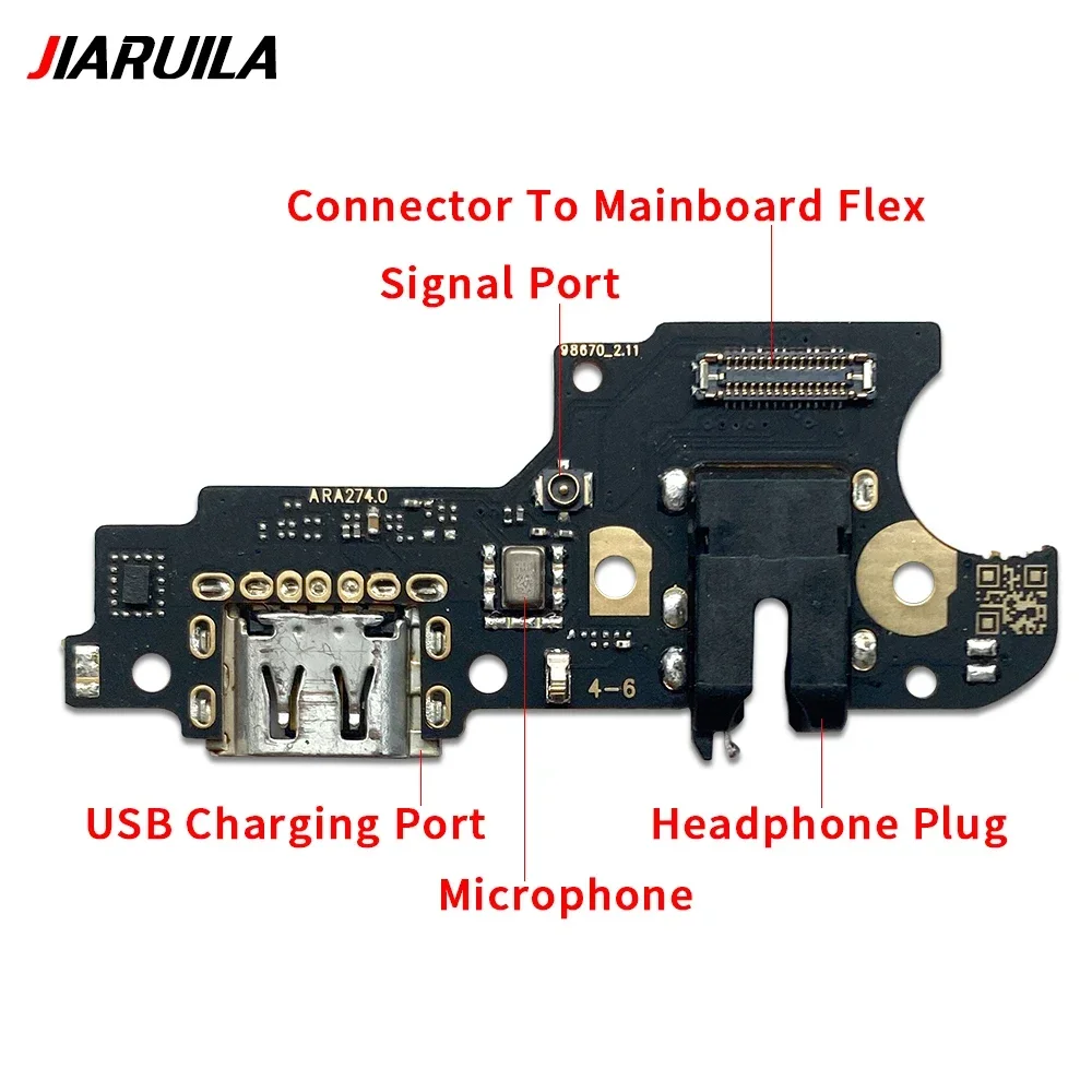 20Pcs，Fast Charger USB Dock Charging Dock Port Board With Microphone Flex For Oppo Realme 7i C17 9 C2 C3 C11 2021 C12 C15 C21Y