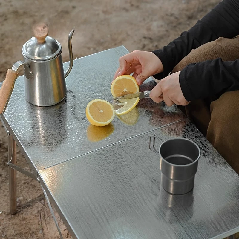 

Mountain Fun Outdoor Folding Table Stainless Steel Portable BBQ Table
