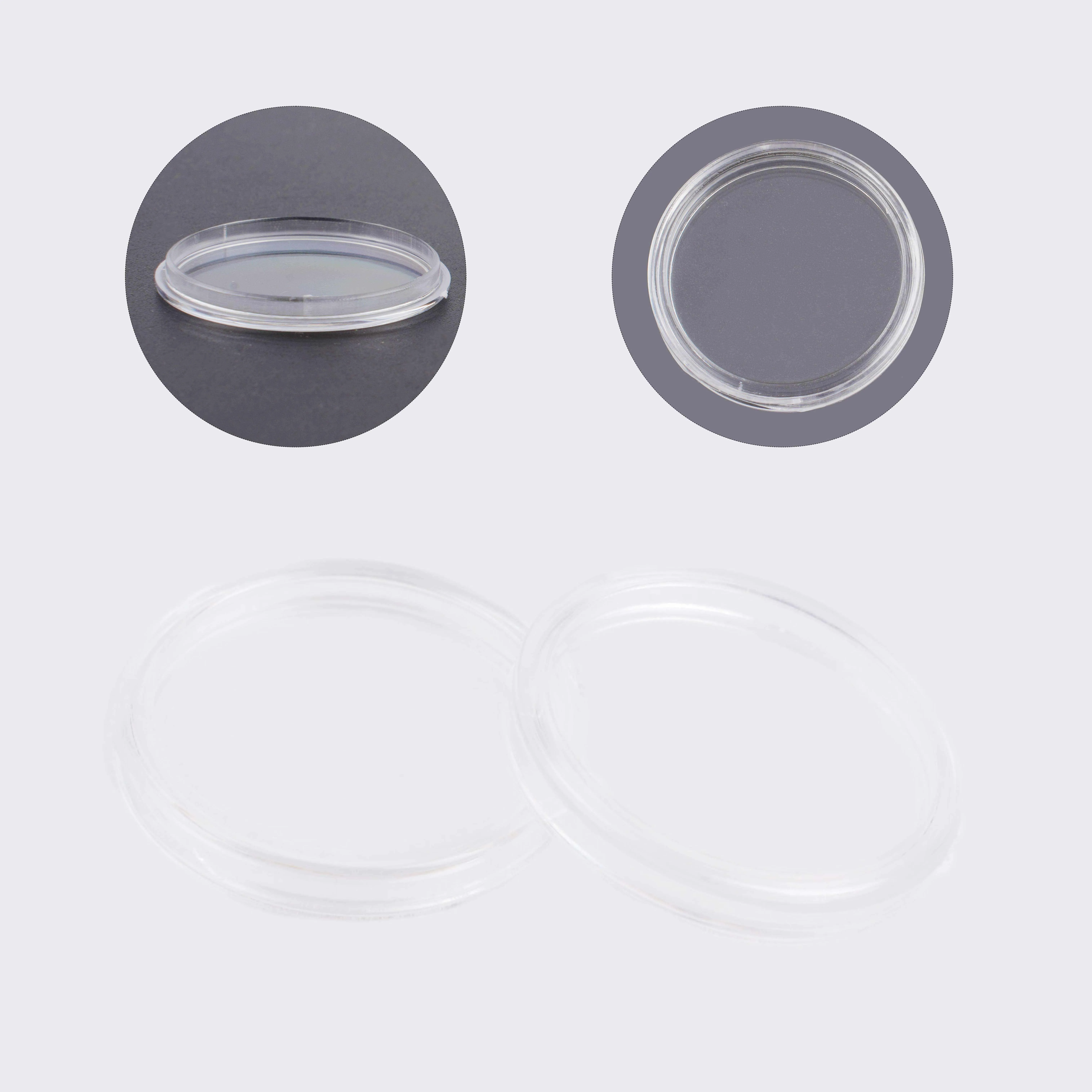 100pcs Clear Coin Storage Capsules 25mm Round Plastic Cases for Badges and Tokens Lightweight and Portable Coin Holders