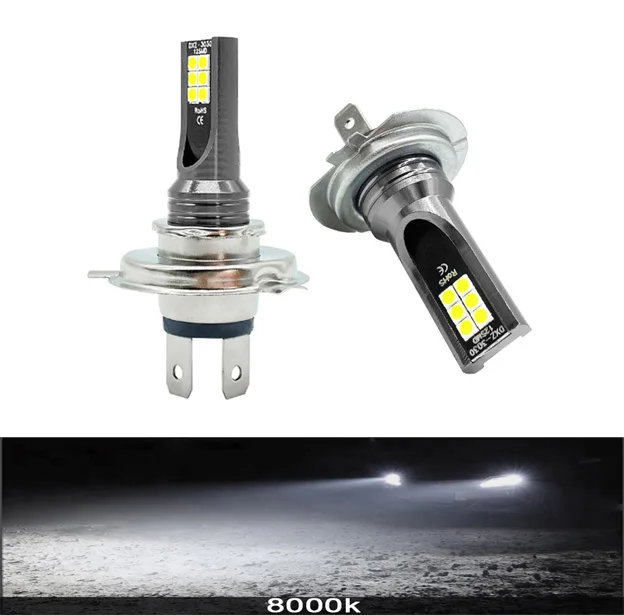 2 Stuks Super Heldere H4 H7 Led Lamp Auto Koplamp Motorfiets H1 H3 H8 H9 H11 Auto Mistlampen 9005 9006 HB3 HB4 Licht 12V 24V 80W