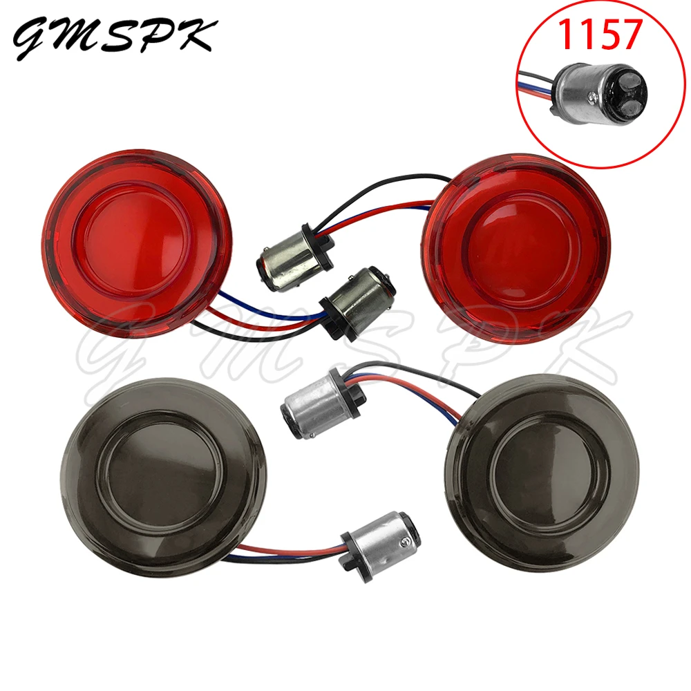 

Motorcycle 1157 Bullet Style LED Indicator Front Turn Signal Light Fit for Harley Touring CVO Road Glide Fat Boy Softail