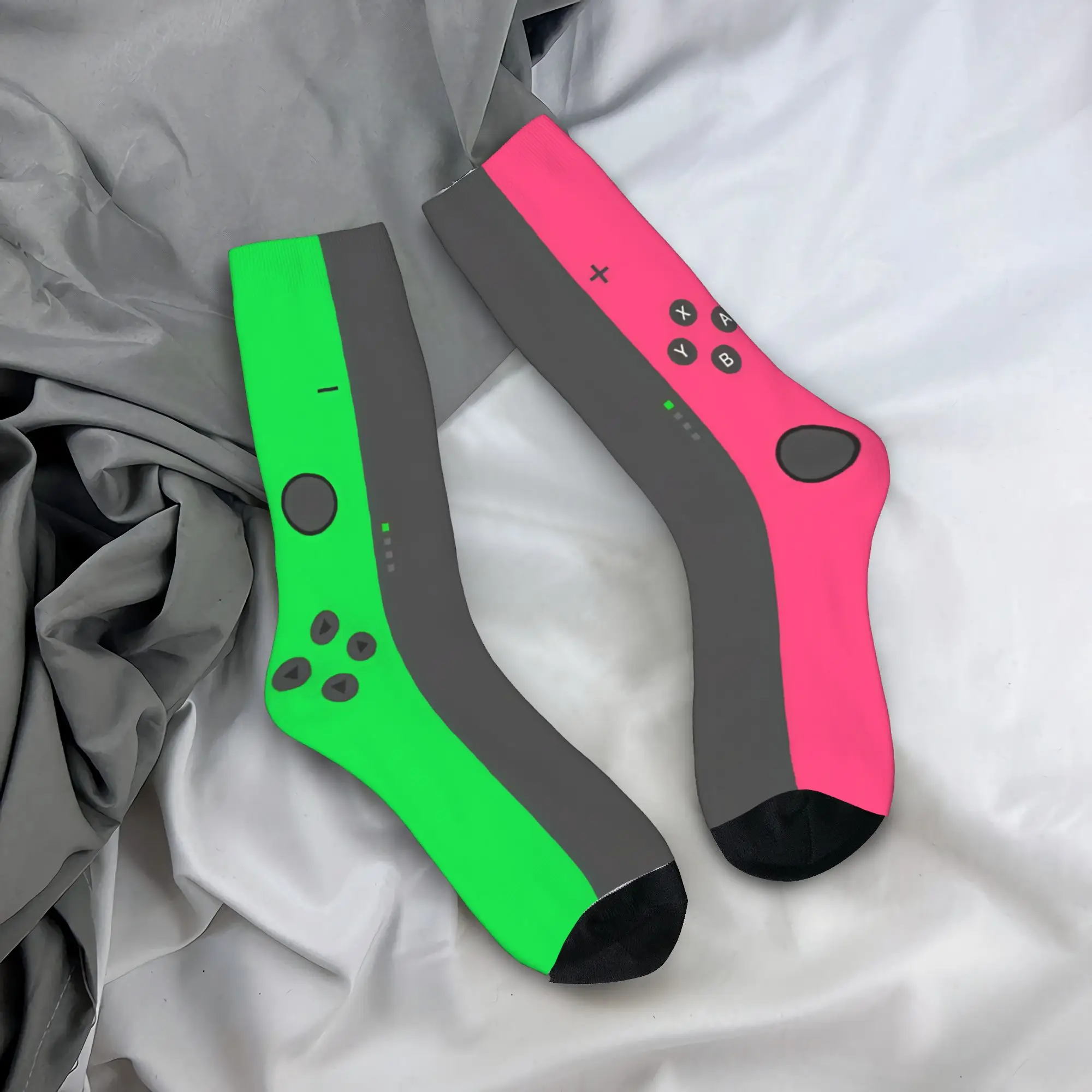 Simple Games Console Socks Creative Game Console Printed Gothic Stockings Winter Anti Skid Couple Socks Breathable Sports Socks