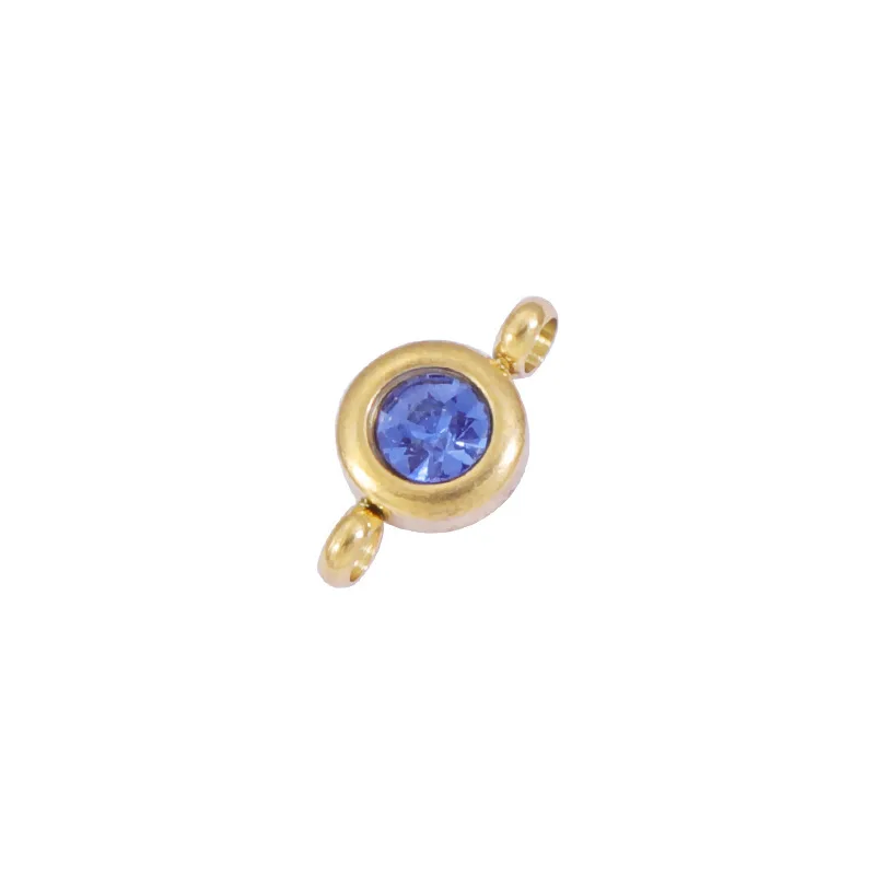 12Pcs Stainless Steel Birthstone Month Pendant Connector Colorful Zircon Charms for Jewelry Making DIY Necklace Accessories view 4