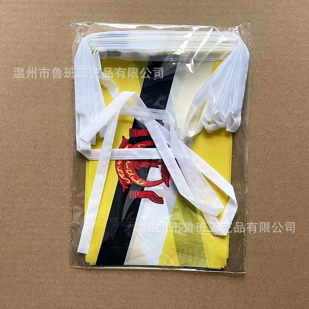 TIKI العلم 20 قطعة/الوحدة بروناي الرايات أعلام 14x21 سنتيمتر بينانت بروناي سلسلة راية مهرجان عطلة حفلة للزينة