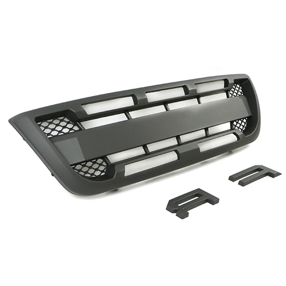 لفورد رينجر 1998 ~ 2000 سيارة تعديل ABS المصد الأمامي قناع مصبغة سباق الشواية مع أضواء LED أجزاء السيارات الخارجية أسود #6