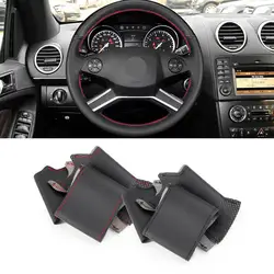Voor Mercedes Benz Gl M R Klasse X164 W164 R320 2009-2013 Auto Stuurwiel Beschermhoes Geperforeerd Microfiber Lederen Bekleding