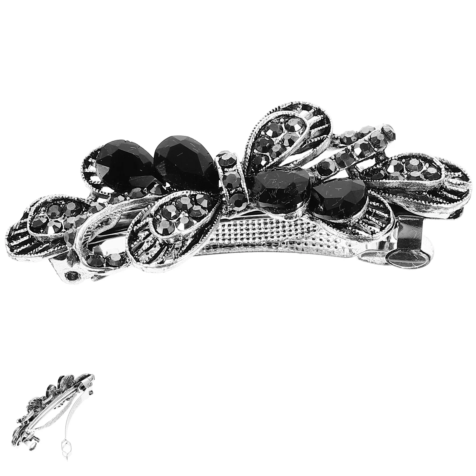 Jepit Rambut Berlian Imitasi Jepit Rambut Logam Mewah Aksesori Rambut Berkilau untuk Wanita Gaya Rambut Pernikahan Pengantin Dekorasi Elegan