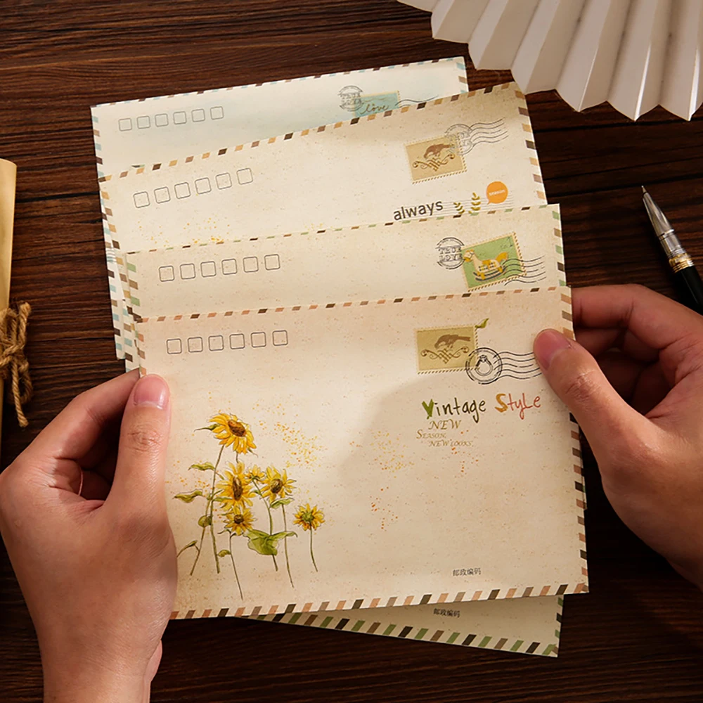 Travel series envelopes, holiday handwritten greeting cards, blessing letters, retro romantic stationery, gifts, message cards